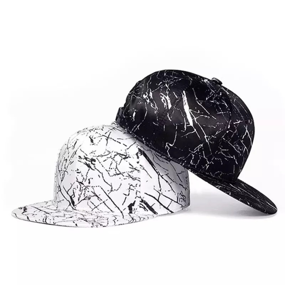 Hip pop leather size customizable caps with flat brim
